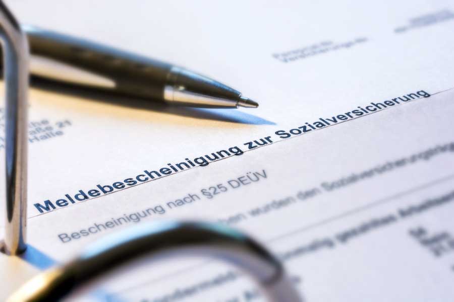 Meldebescheinigung Sozialversicherung