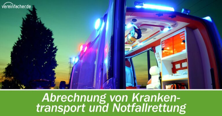 Abrechnung von Krankentransport und Notfallrettung