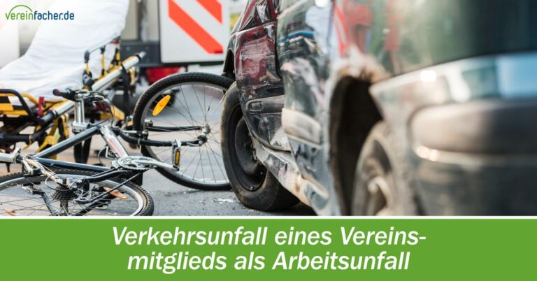Verkehrsunfall eines Vereinsmitglieds als Arbeitsunfall