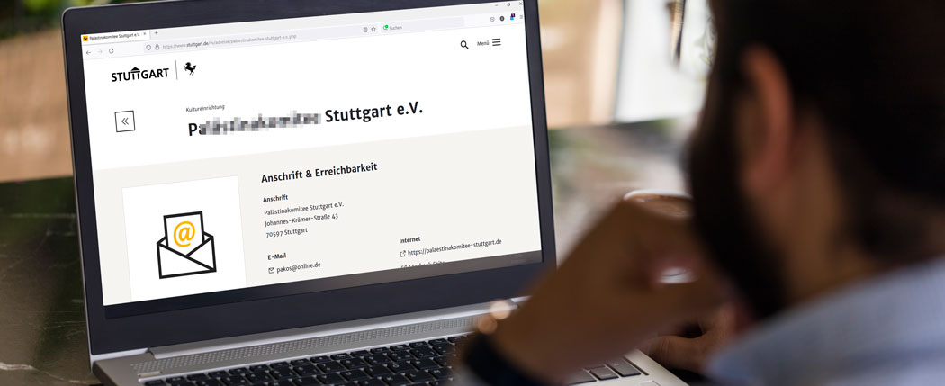Stuttgart muss Palästinakomitee auf Webseite aufführen